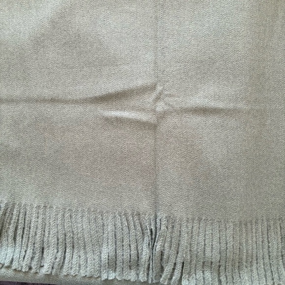 Mango Fringed Edge Long Scarf Oversized In Green NWT Bloggers’ Favorite! - Picture 10 of 11